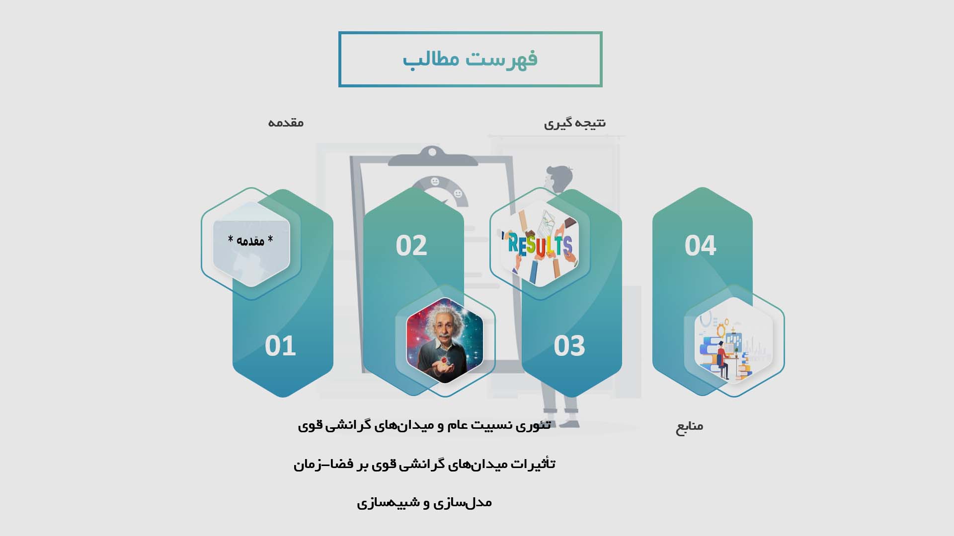 پاورپوینت در مورد تحلیل اصول نسبیت در میدان‌های گرانشی قوی